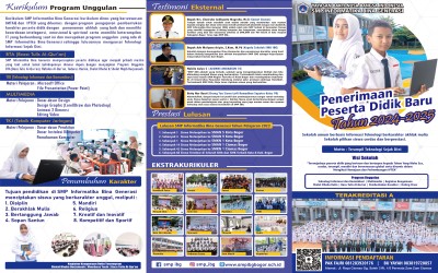 Penerimaan Peserta Didik Baru SMP Informatika Bina Generasi (PPDB SMP IBG) Tahun Pelajaran 2024/2025